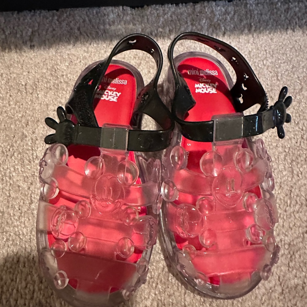 Mini Melissa Disney Mickey Mouse sandals toddler size 10 EUC